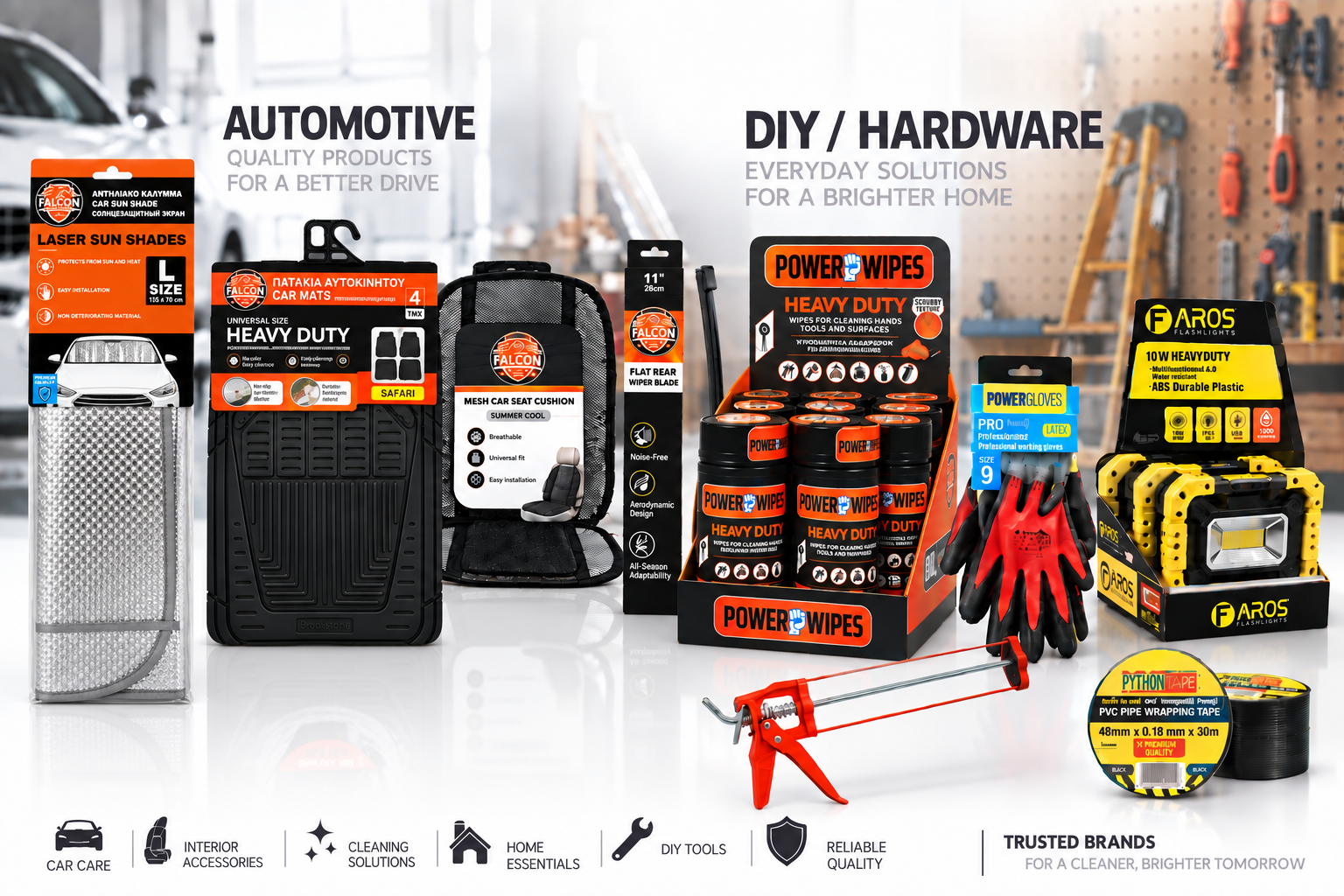 JohnElina automotive and DIY product brands